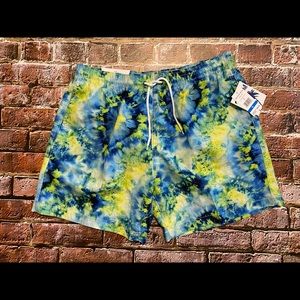 NWT Trunks Swim Bottoms SZ XL Blue/Green